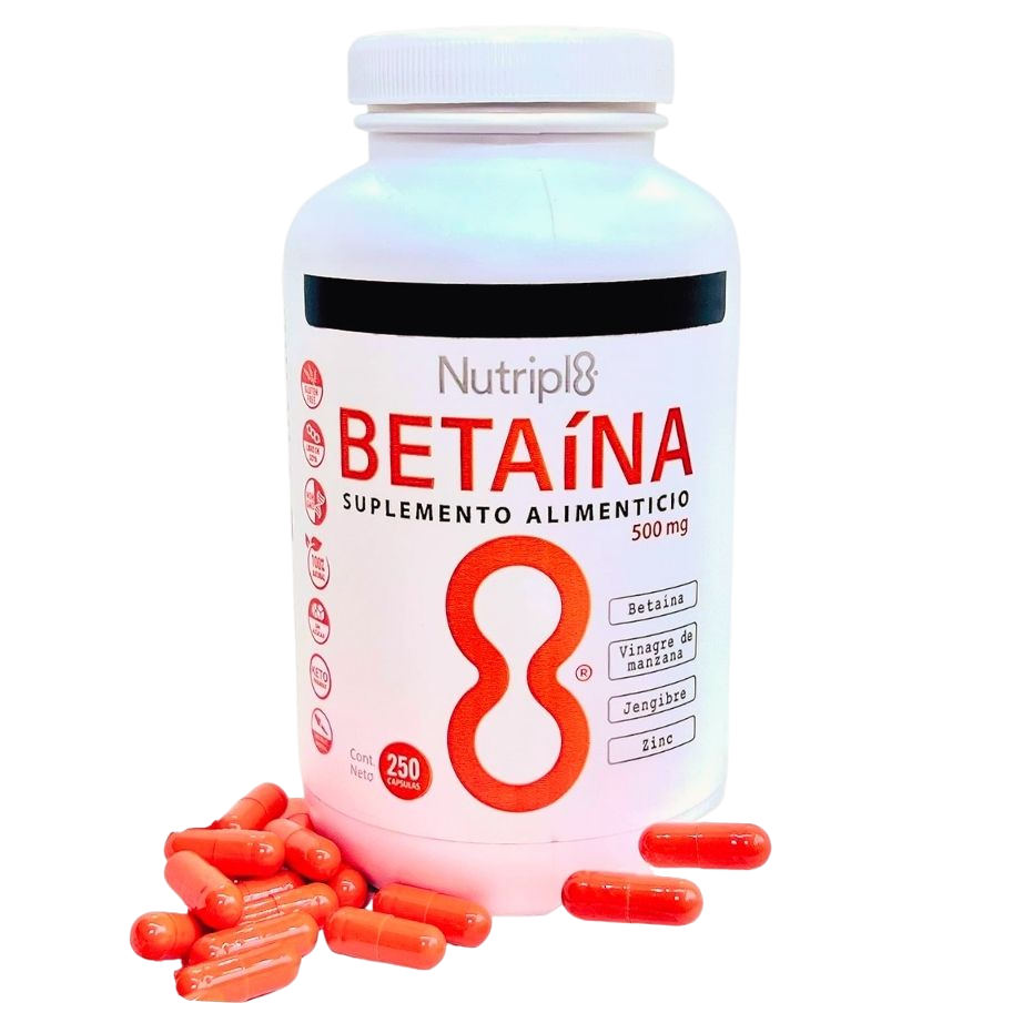 Nutripl8 Betaína 250 cápsulas